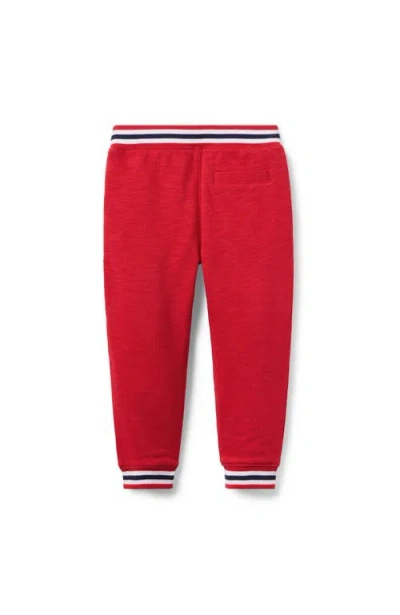 Janie And Jack The Stripe French Terry Jogger In Red