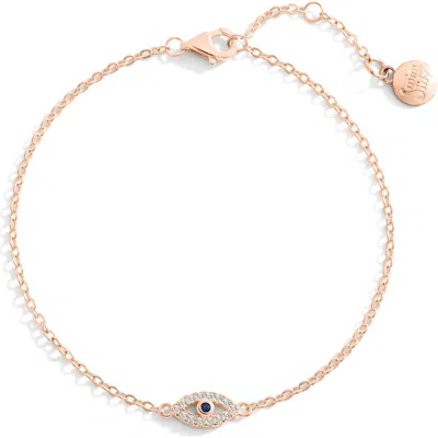 Mint & Lily Dainty Evil Eye Charm Bracelet