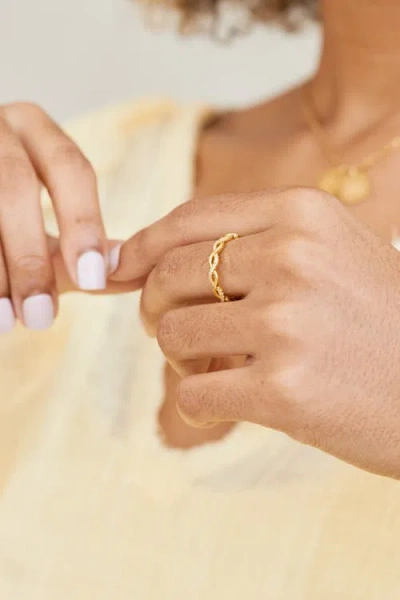 Mint & Lily Dainty Pave Twist Stacking Ring In Silver