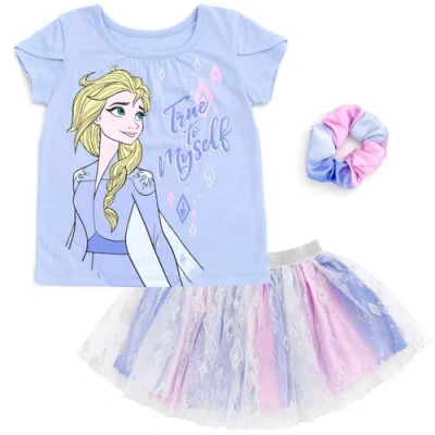 Disney T-shirt Skirt & Scrunchie Set In Blue