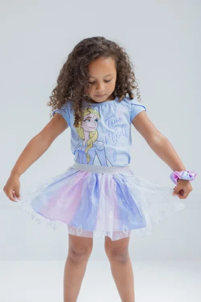 Disney T-shirt Skirt & Scrunchie Set In Blue