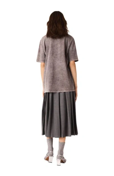 Maje Womens Grey Celine Dion Graphic-print Cotton T-shirt In Gray