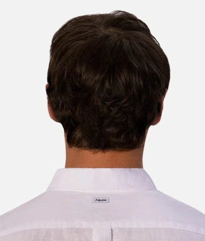 Industrie Australia The Tennyson Linen Blend Short Sleeve Shirt In White