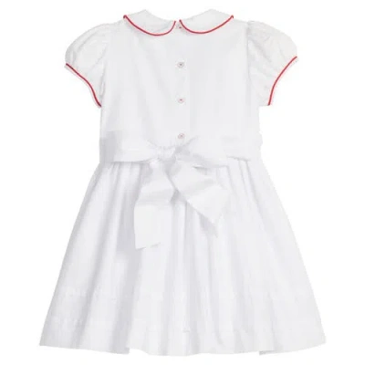 Little English Kids' Holly Smocked Claiborne Dress In Red