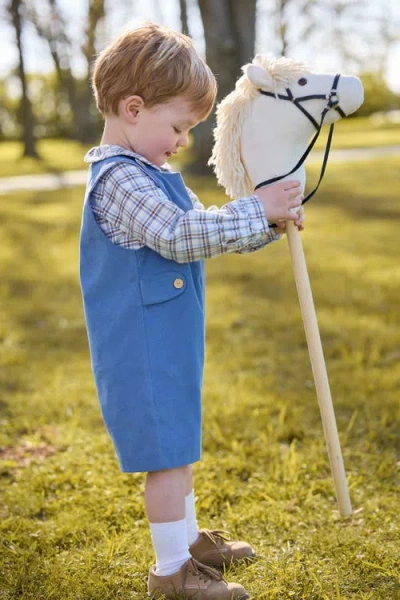 Little English Kids' Long Sleeve Cotton Peter Pan Shirt