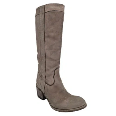 Madison Maison Washed Leather Knee-high Pull-on Boot In Brown