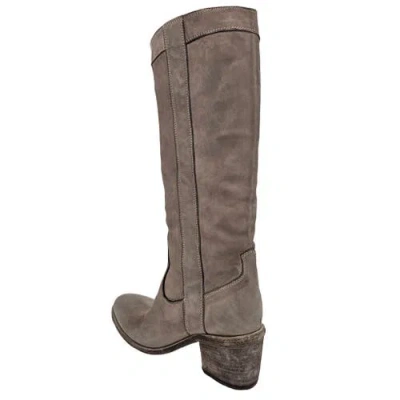 Madison Maison Washed Leather Knee-high Pull-on Boot In Brown