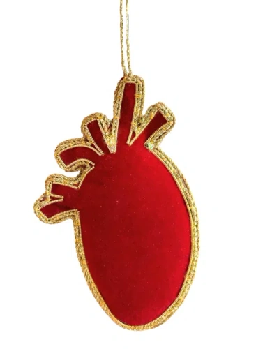 Pillowpia Human Heart Ornament In Red