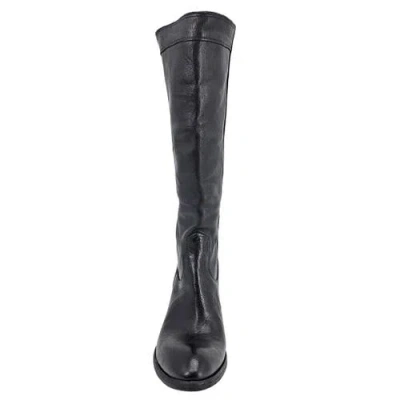 Madison Maison Washed Leather Knee-high Pull-on Boot In Black