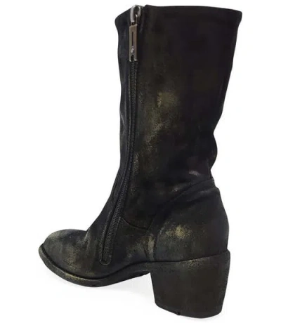 Madison Maison Suede Metallic Mid Calf Boot In Multi