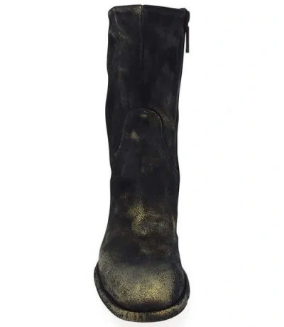 Madison Maison Suede Metallic Mid Calf Boot In Multi