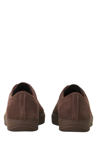 Lanvin Dbb1 Suede And Patent Leather Sneakers In Brown