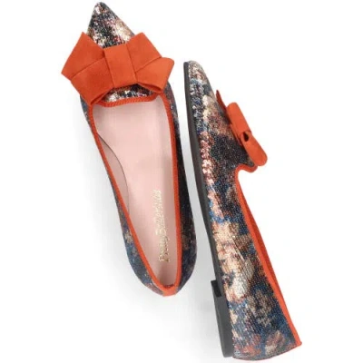 Pretty Ballerinas Pointed Toe Bow Loafer In Multi