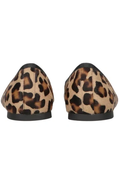 Pretty Ballerinas Round Toe Ballet Leopard Flat In Brown