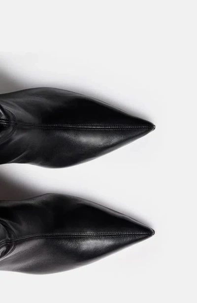 Scarosso Barbara Pointed-toe Ruched Boots In Black