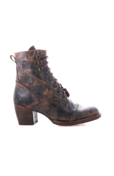 Bed Stu Judgement Heeled Combat Boot In Black