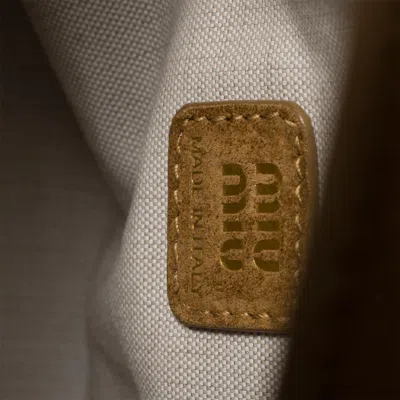 Miu Miu Suede Pouch In Green