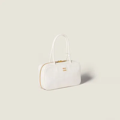 Miu Miu Beau Ayers Leather Bag In White