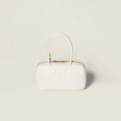 Miu Miu Beau Ayers Leather Bag In White