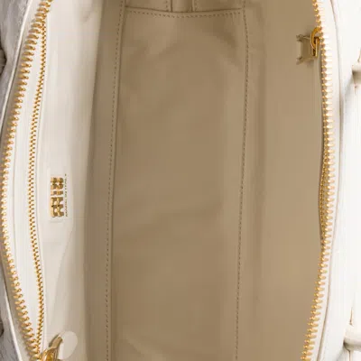 Miu Miu Beau Ayers Leather Bag In White