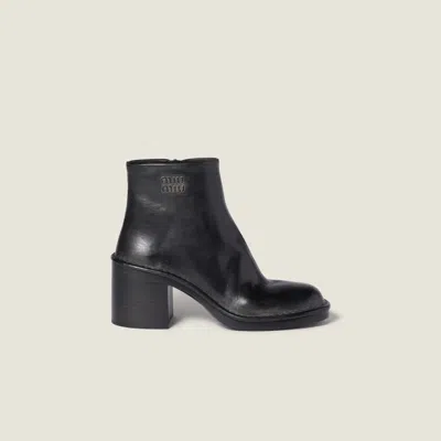 Miu Miu 70mm Leather Ankle Boots In Multi