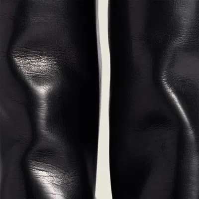 Miu Miu Leather Boots In Animal Print