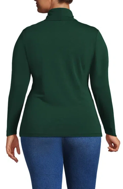 Lands' End Plus Size Relaxed Cotton Long Sleeve Mock Turtleneck