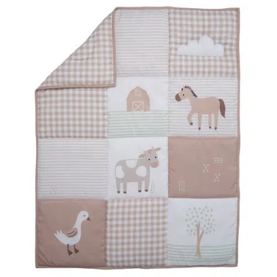 Bedtime Originals Farmyard Friends 3-piece Infant Baby Nursery Crib Bedding Set In Brown
