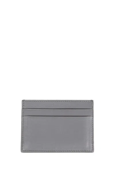 Loewe Plain Cardholder In Nappa Calfskin In Gray