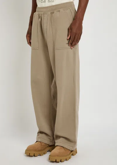 Ten C Cotton Jersey Track Pants In Brown