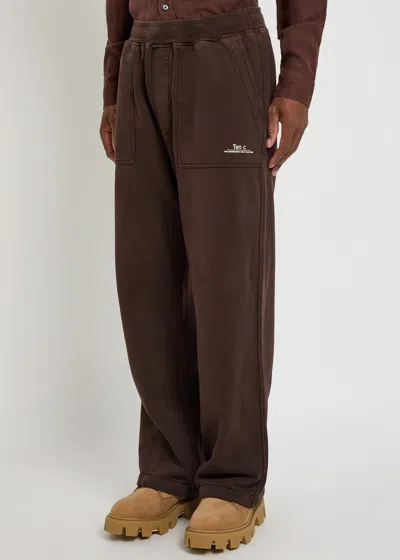 Ten C Cotton Sweatpants In Brown