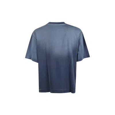 Off-white Vintage Round Neck Short Sleeve T-shirt In Blue