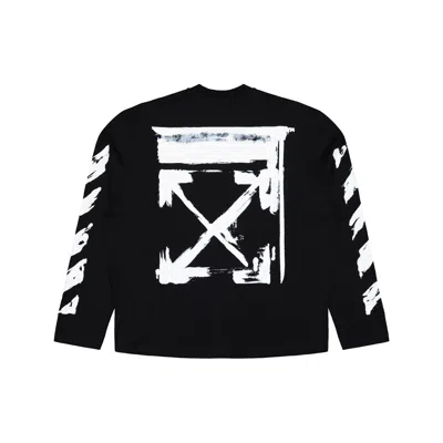 Off-white Ink Arrow 90 S Cotton Long Sleeve T-shirt In Black
