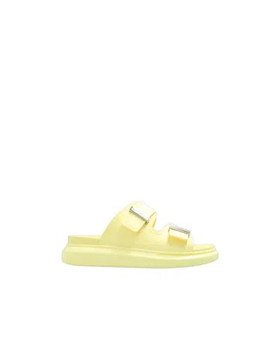 Alexander Mcqueen Hybrid Double-strap Slides In Yellow