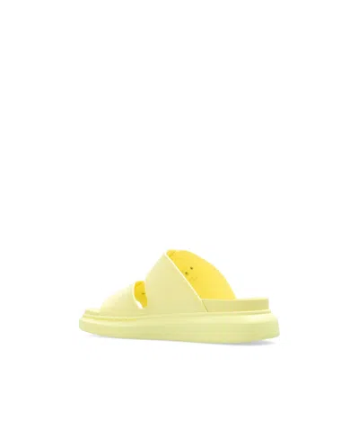 Alexander Mcqueen Hybrid Double-strap Slides In Yellow