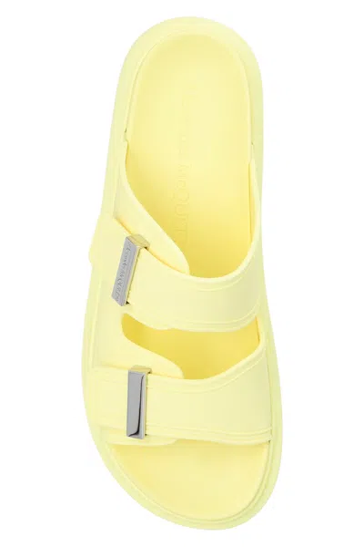 Alexander Mcqueen Hybrid Double-strap Slides In Yellow