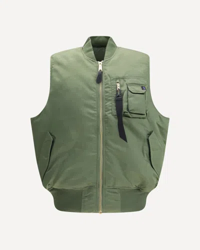 Alpha Industries Zip Pocket Gilets In Green