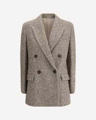 Brunello Cucinelli Wool Jacket In Brown