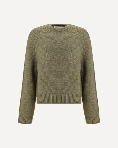 Our Legacy True Roundneck Wool And Silk Sweater In Green