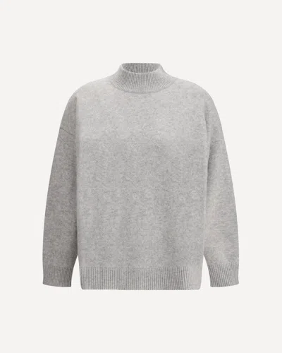 Madeleine Thompson Crewneck Sweater In Wool And Cashmere In Gray