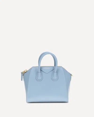 Givenchy Antigona Mini Top-handle Bag In Patent Leather In Blue
