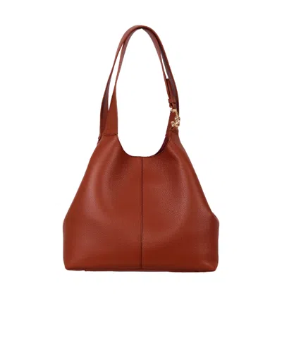 Coccinelle C-easy Large Shoulder Bag In Brown