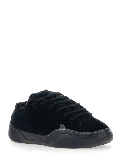 Erl Suede Vamp Sneakers In Black