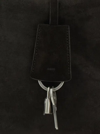 Osoi Shell Brot Large Brown Shopper With Two Handles And Key Pendant In Suede Woman In Brown