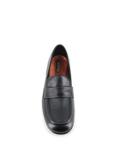Alexander Hotto Leather Strap Loafers In Black