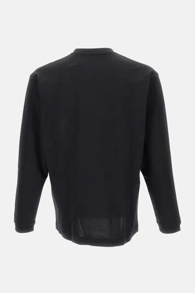 And Wander Logo-print Long-sleeve T-shirt In Black