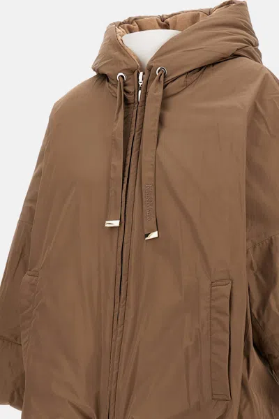 Max Mara The Cube Camel Brown Camel Wool Desiderio Padded Jacket In Brown