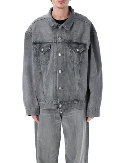 Junya Watanabe Levi's Chest Pocket Contrast Stitching Jacket In Gray