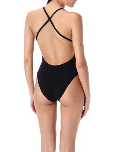 Lido Solid Color Ventitre One Piece Swimsuit In Black
