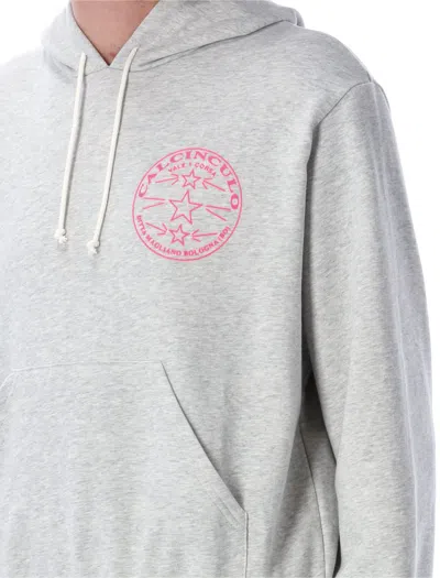 Magliano Drawstring Hood Ribbed Sweater In White